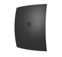 Электрический вентилятор Era черный матовый с обратным клапаном D100