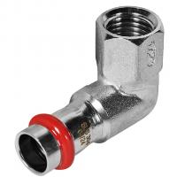 Пресс угол D15 x 1/2 Вн Rommer нержавеющая сталь