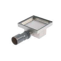 Трап D50 горизонтальный 150*150 под плитку нержавеющая сталь