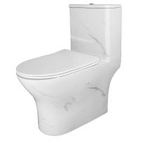 Унитаз монолит мрамор бело серый AZ-8618В