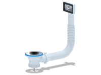 Выпуск для мойки 1 1/2 с квадратным переливом  N105