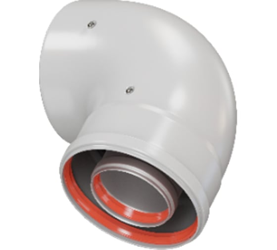 Отвод дымохода Rommer 60/100 90 гр вн/нар