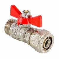 Кран шаровый Valtec обжим D16-1/2 нар бабочка