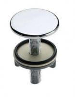 Заглушка для раковины белая  хром