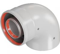 Отвод дымохода Rommer 60/100 90 гр вн/нар