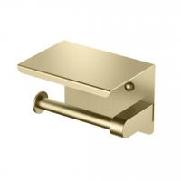 Бумагодержатель с полкой матовое золото Aquatek AQ4939BG