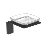 Мыльница стеклянная черная Иддис SLIBSG0i42