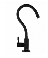 Кран с гибким изливом для питьевой воды ЧЕРНЫЙ
