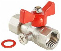 Кран шаровый Valtec 1/2*1/4 для подключения манометра