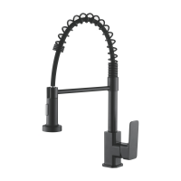 Смеситель кухни черный Accoona A44126F