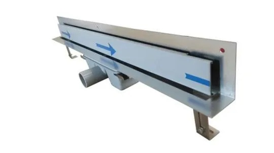 Трап-лоток 60*600 D50 монтаж в стену нержавеющая сталь