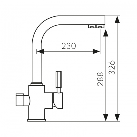 Смеситель кухни с фильтром хром Kaiser 40144