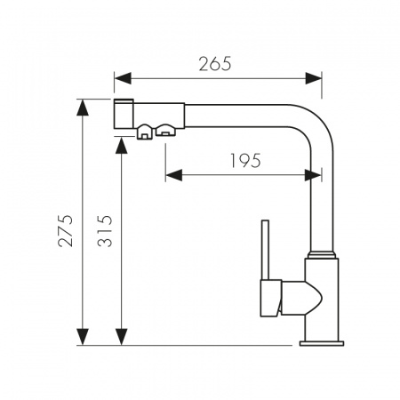  Смеситель кухни с фильтром оружейная сталь Kaiser 13044-15 