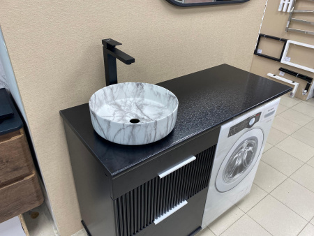 Столешница 120*50(55) отверстие слева черный 