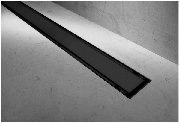 Трап-лоток 70*400 D40 универсальный черный матовый