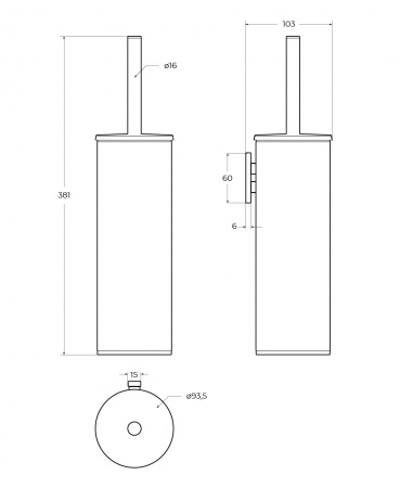 Ерш напольный Cezares оружейная сталь RELAX-TBS-M-GM 