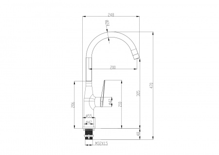 Смеситель кухни оружейная сталь Olives 28431VRGM