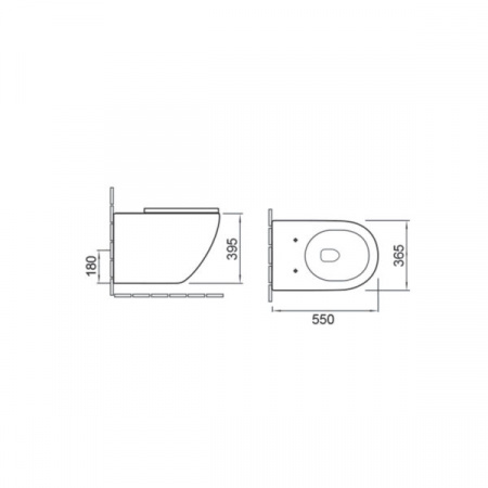 Унитаз подвесной черный матовый без ободковый VT1-14MB