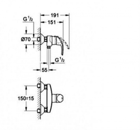 Смеситель ванны хром Grohe 23340000