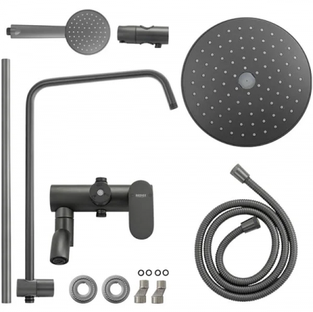 Душевой гарнитур графит Brimix  80705 