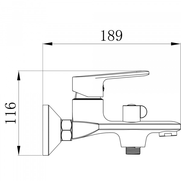 Смеситель ванны черный Osgard  87323 