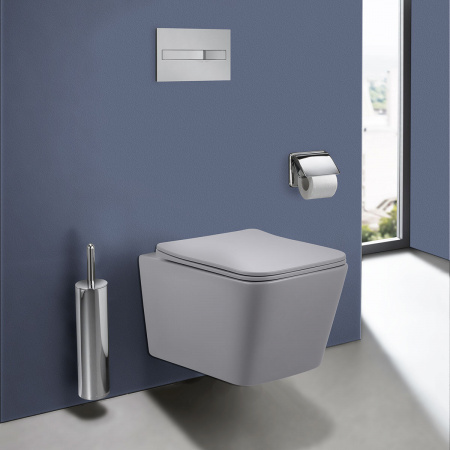 Унитаз подвесной серый матовый безободковый  VT1 12MG