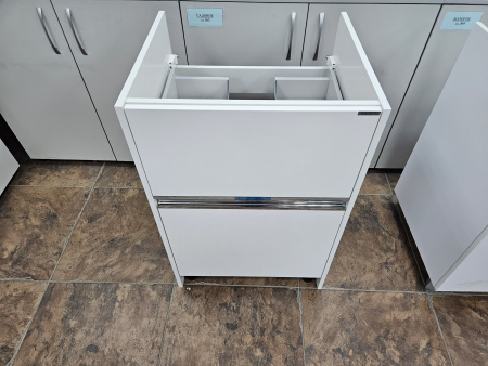 Тумба 40 см по столешницу Лондри белая с ящиками 