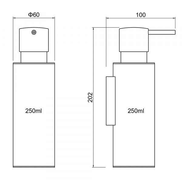Дозатор для жидкого мыла металл матовое золото Aquatek AQ4205BG