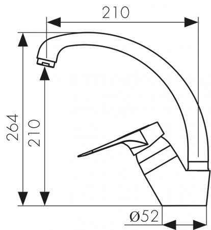 Смеситель кухни сатин Kaiser  21544