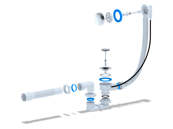 Обвязка для ванны автомат 1 1/2 клик клак ЕМ701