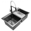 Мойка 780 профессиональная сатин с корзиной и дозатором 3мм две чаши