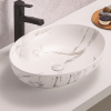 Раковина 520 накладная Comforty мраморная матовая N78166MWY-2