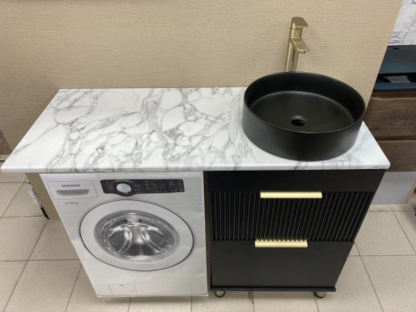 Столешница 120*50(55)  под мрамор отверстие справа