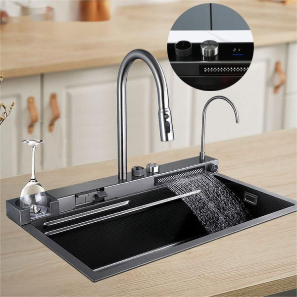 Мойка 680 профессиональная графит 3 мм смеситель в подарок