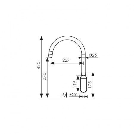 Смеситель кухни черный Kaiser  33244-9