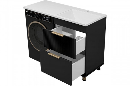 Тумба 60 см под столешницу Enfida черная. (Уценка)