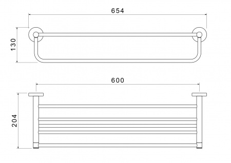 Полка для полотенец матовое золото Aquatek AQ4115BG