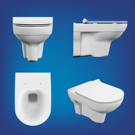 Комплект Инсталляция + унитаз + кнопка белаяРоссия