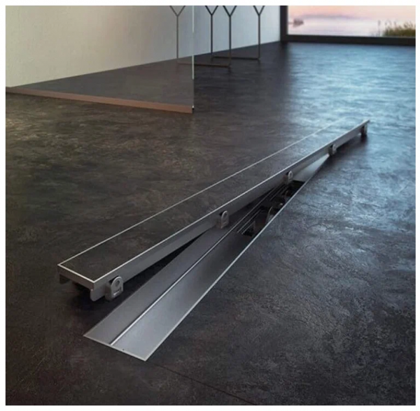 Трап-лоток 70*400 D50 универсальный нержавеющая сталь