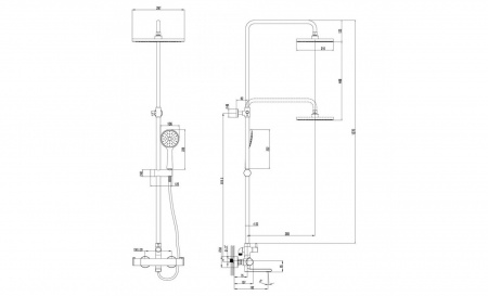 Душевой гарнитур хром Lemark Lm7862с