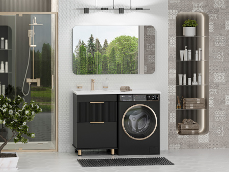 Тумба 60 см под столешницу Enfida черная. (Уценка)