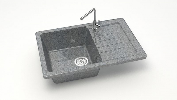 Мойка 740 кварц темно-серый 