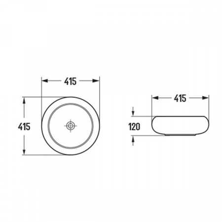Раковина 420 накладная Comforty серебро