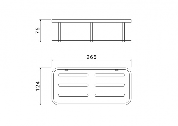 Полка для душа матовое золото Aquatek AQ4936BG