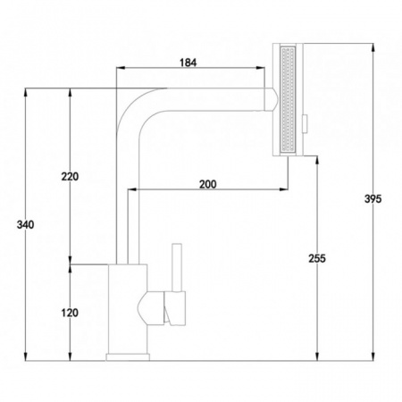 Смеситель кухни графит Hammer SH093PVD