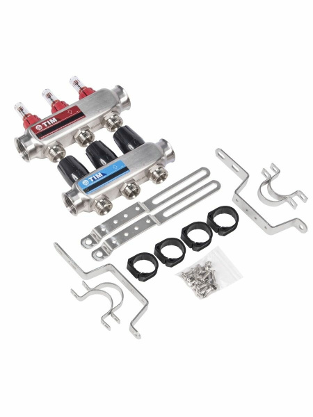 Коллекторная группа Tim 3 выхода с расходомерами