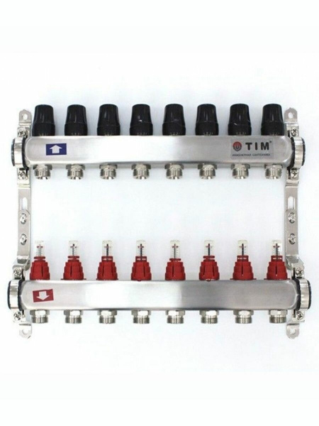 Коллекторная группа Tim 7 выходов с расходомерами
