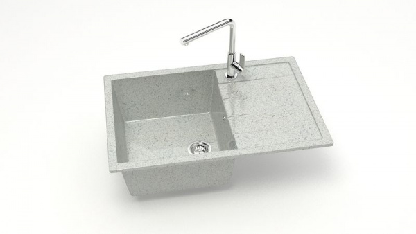 Мойка 750 кварц светло серый 