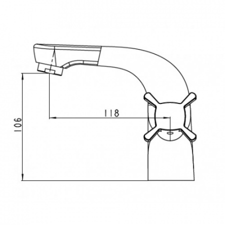 Смеситель раковины хром Kaiser  58011 