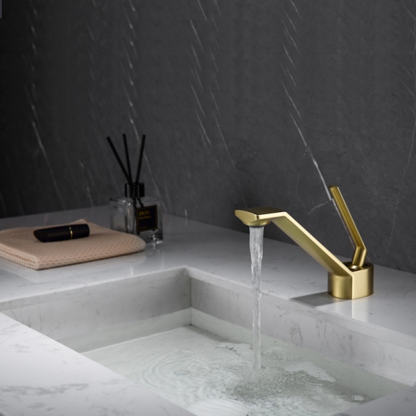 Смеситель раковины матовое золото Elghansa 1613301-MattGold